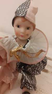 Harlekin dolls, włoska lalka porcelanowa lata 60