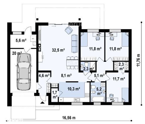 Dom jednorodzinny, wolnostojący Zdziechów 145m2