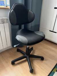 Krzesło biurowe fotel REGSTRUP dziecięcy czarny/szary