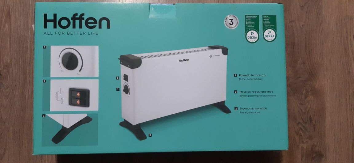 NOWY nie otwierany grzejnik konwektorowy 750/1250/2000W