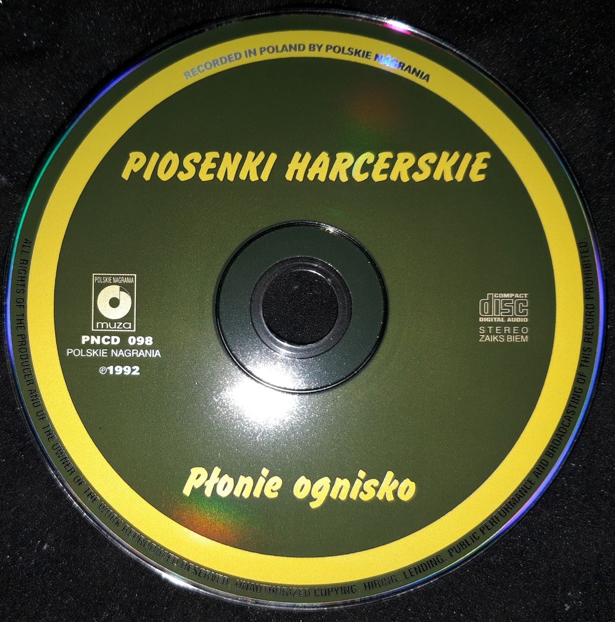 Piosenki Harcerskie - Płonie Ognisko (CD, 1992)