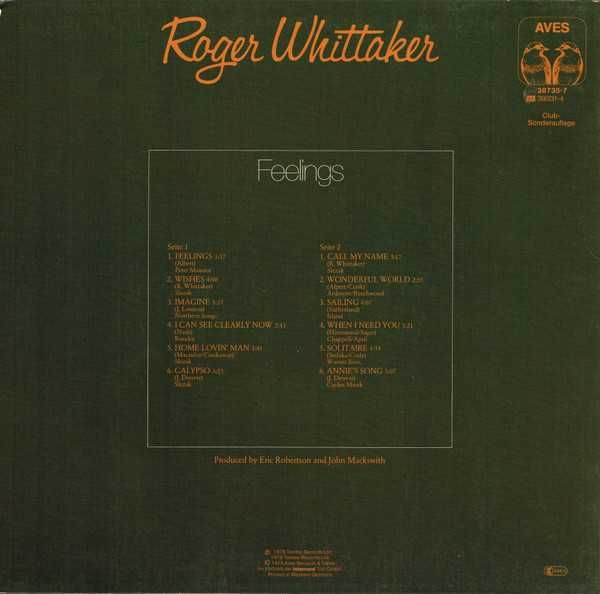 Виниловая пластинка Roger Whittaker – Feelings