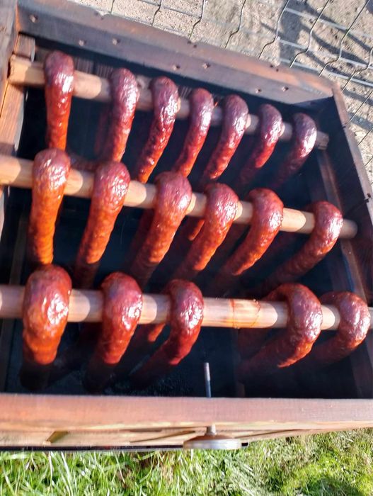 Zestaw Wędzarnia tradycyjna drewniana Palenisko Deflektor Rury Haki