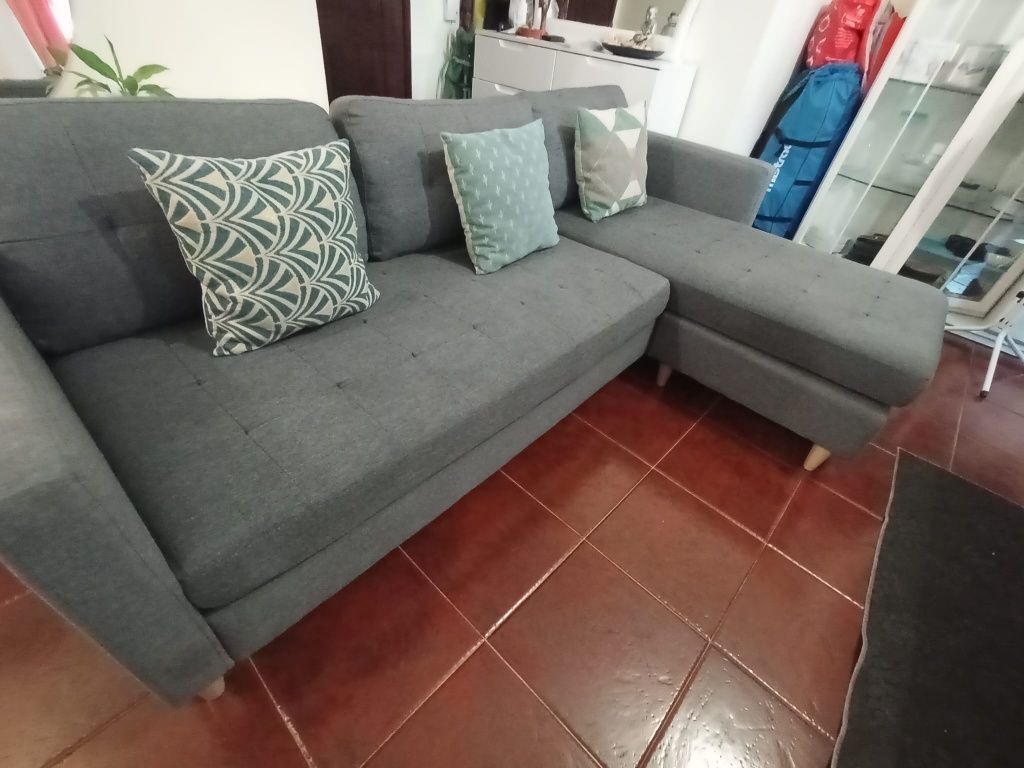 Sofá 3 lugares chaise-longue JYSK