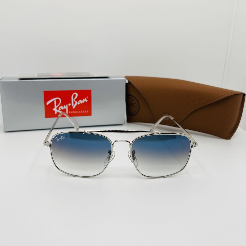 Солнцезащитные очки Ray Ban Colonel 3560 Silver-Blue Grade 57мм стекло