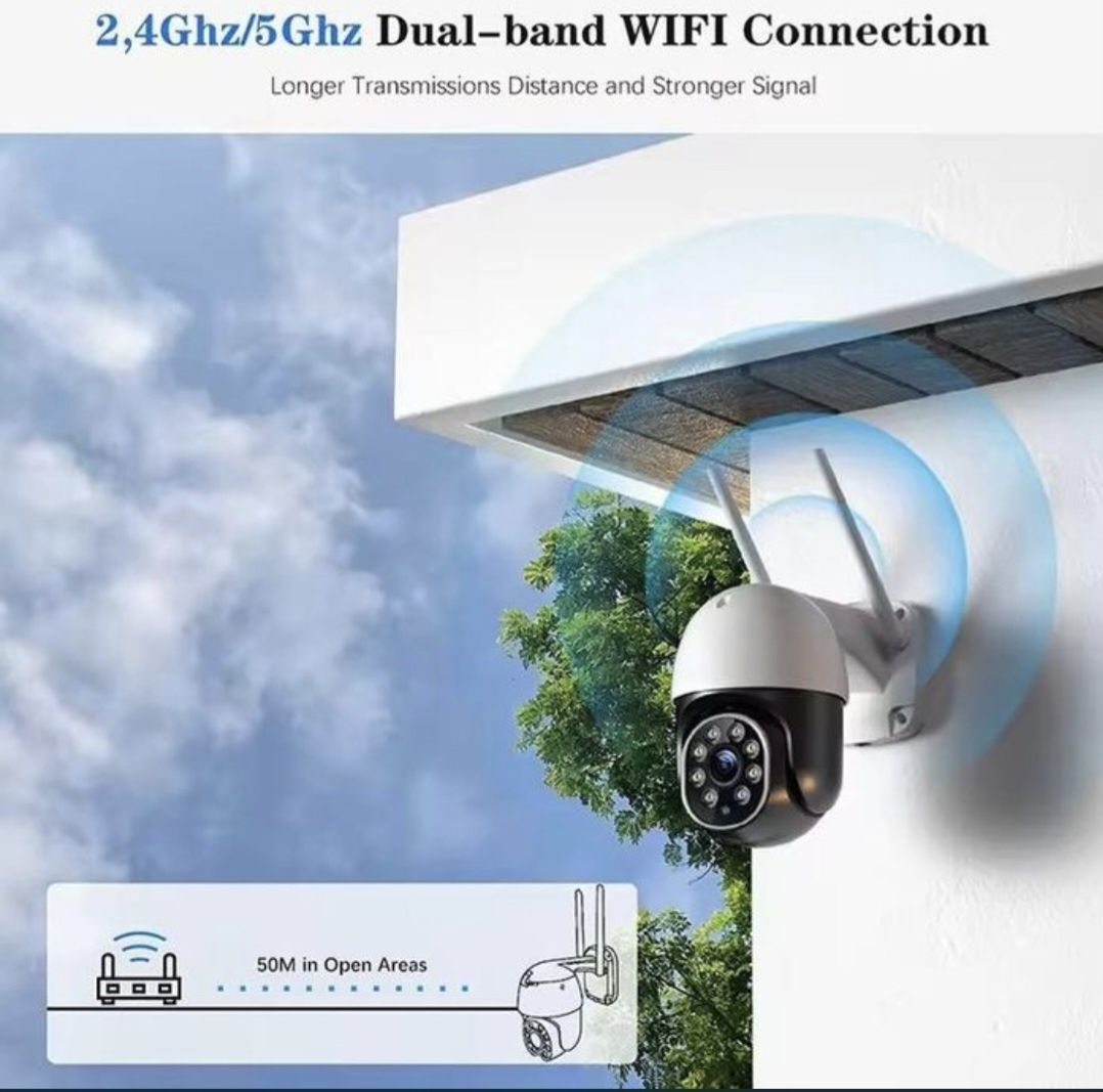 Sistema de câmaras de segurança.  Visão noturna.   Wi-Fi