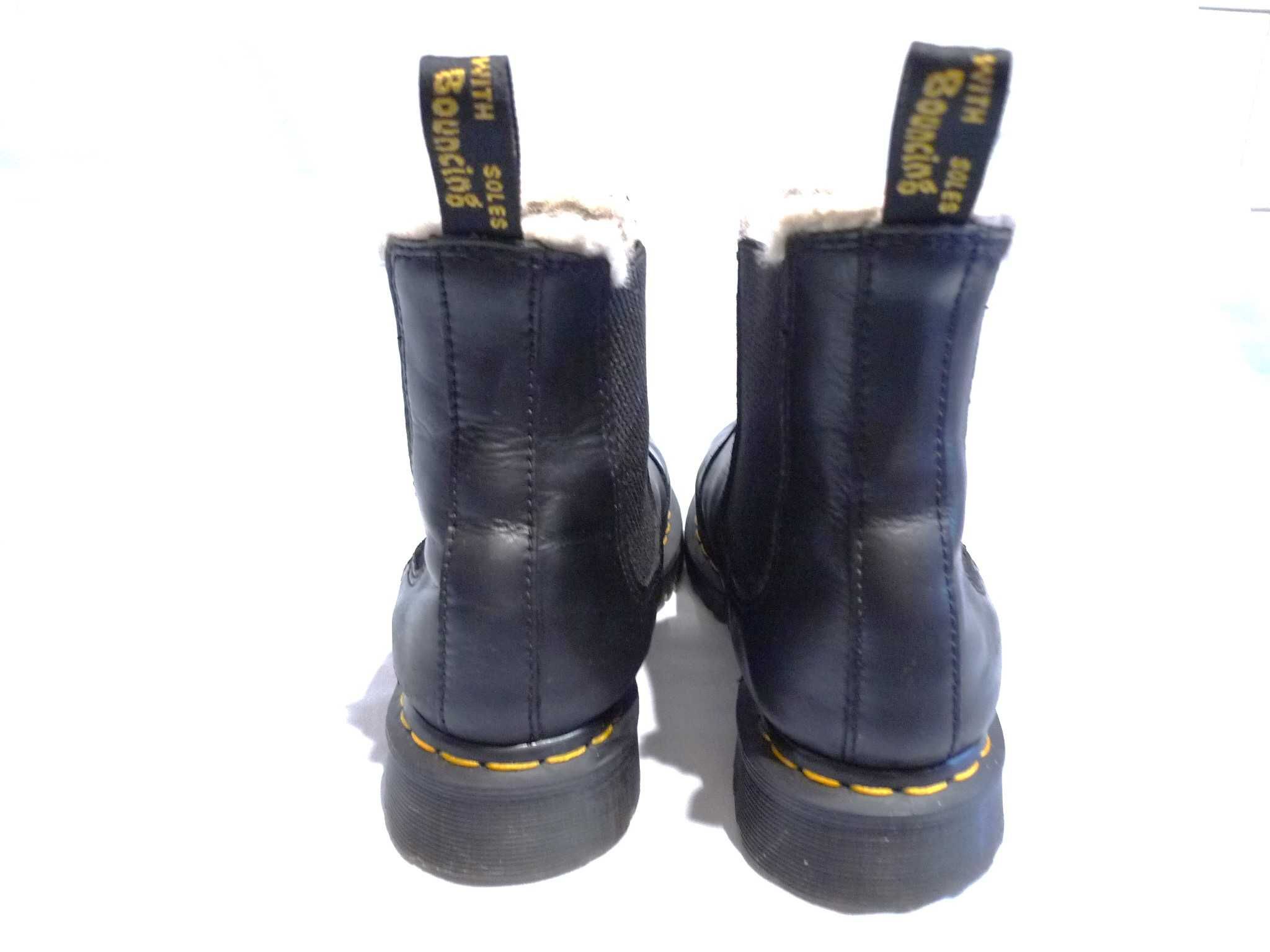 Dr MARTENS Leonore r41/26,5cm Sztyblety skórzane ocieplane botki glany