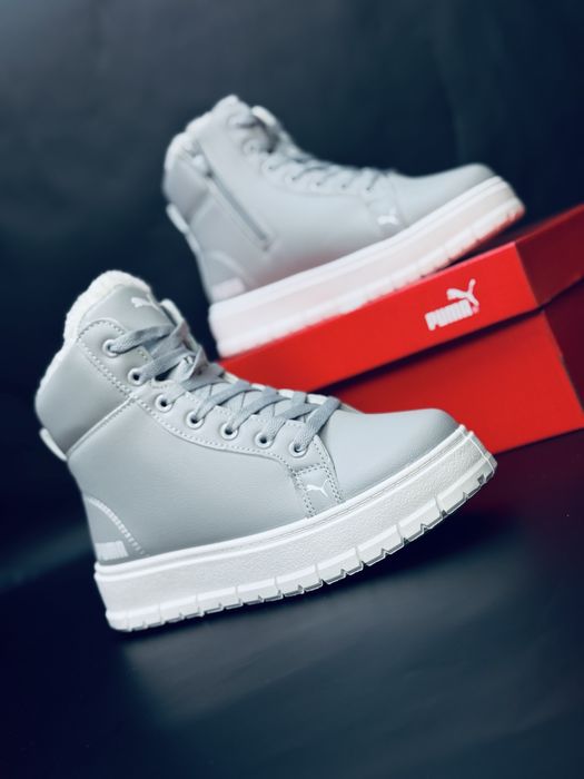 Кожаные ботинки Пума / черевики зимові Puma / Хай топы Пума / Новинка