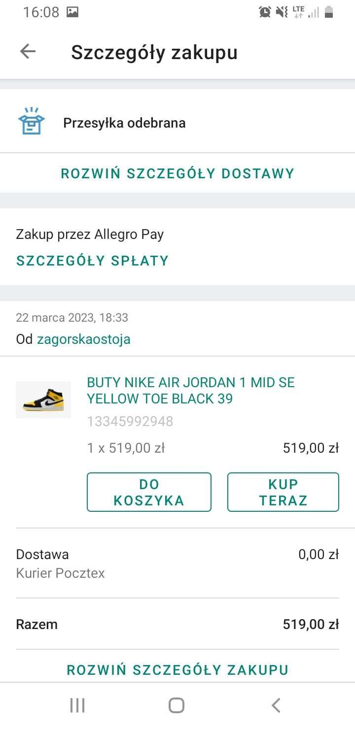 Buty chłopięce Nike Air Jordan 1 Mid SE yellow toe black 39