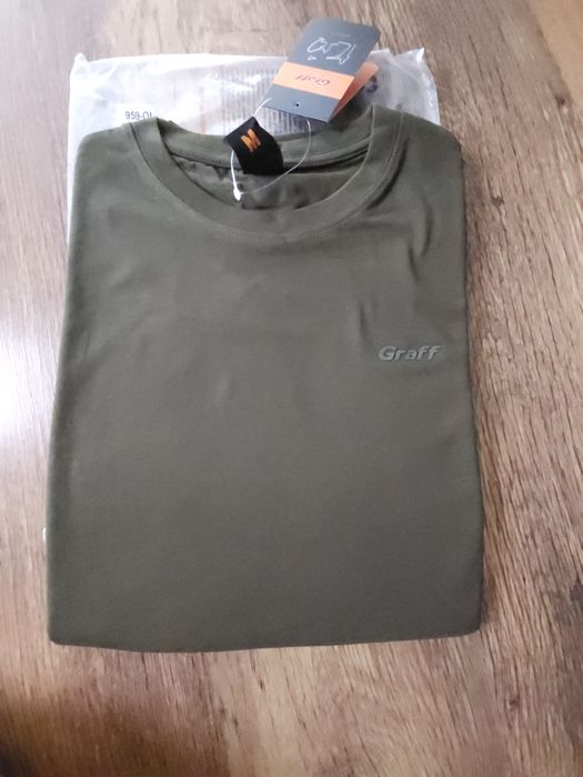 Dwupak T-shirt Graff oliwka rozm. M na grzyby ryby i w góry