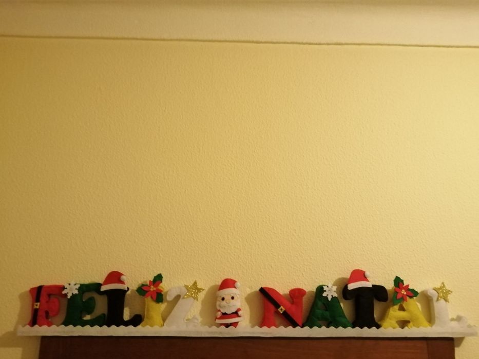 Letras em 3D em feltro
