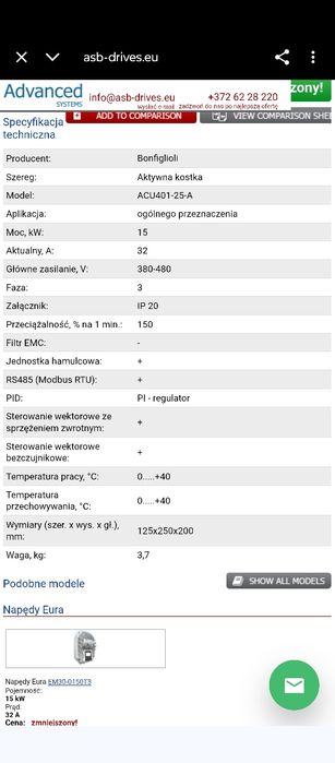 Falownik 15kw bonfiglioli