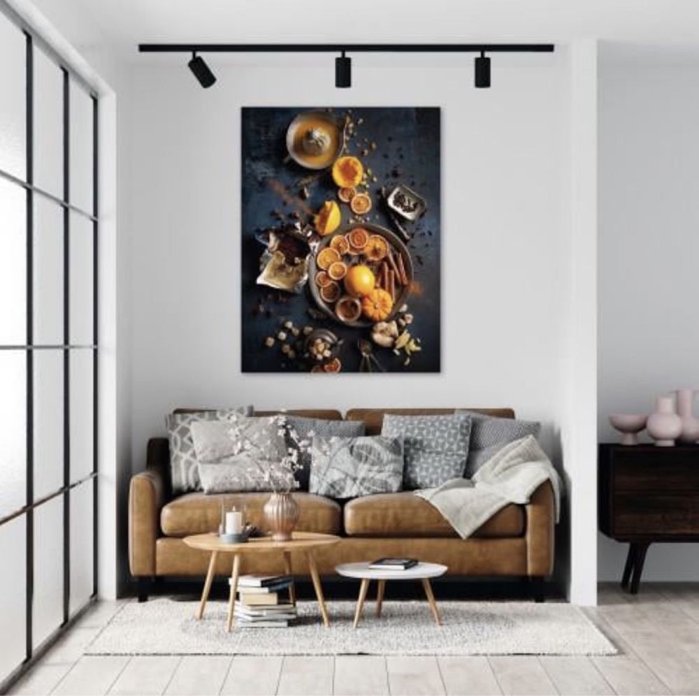 Картина полотно у вітальню/спальню Апельсиновий бум (80×120 см)