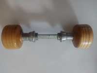 Gałki drewniane z tarczkami okrągłymi do zamków z kluczem