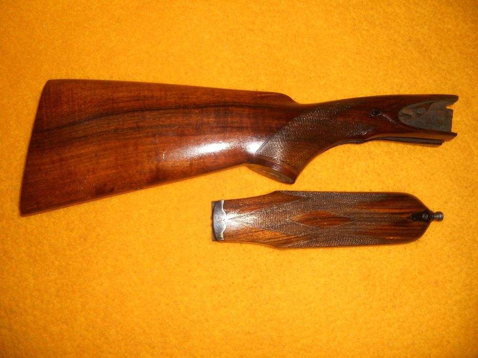 Kolba i czółenko do dubeltówki z Suhl pełne zamki