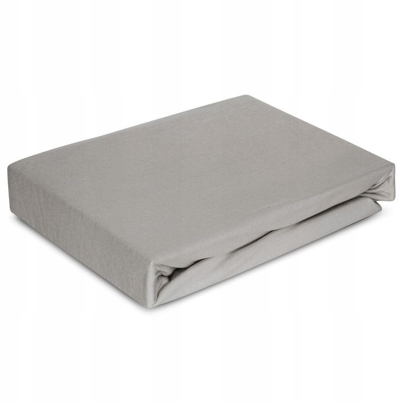 Prześcieradło Jersey4/180x200 gumka bawełniane jednolite wys.30 cm sre