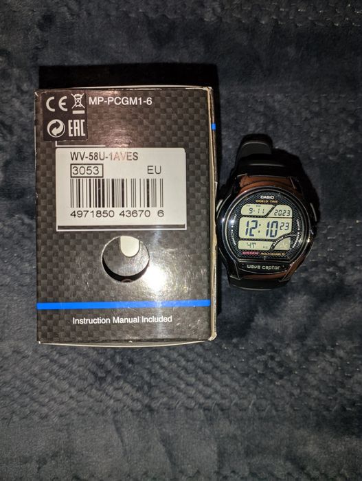 Чоловічий годинник CASIO WV-58R 1AEF (WV58A-1AV) Waveceptor радіосінхр