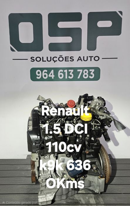 Motor 1.5dci k9k 636 Novo