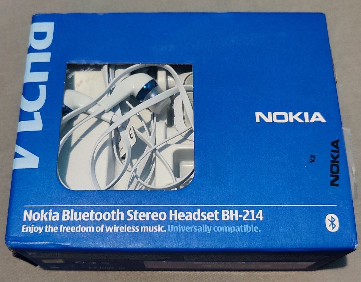 Słuchawki NOKIA Bluetooth Stereo Headset BH-214 + ładowarka!