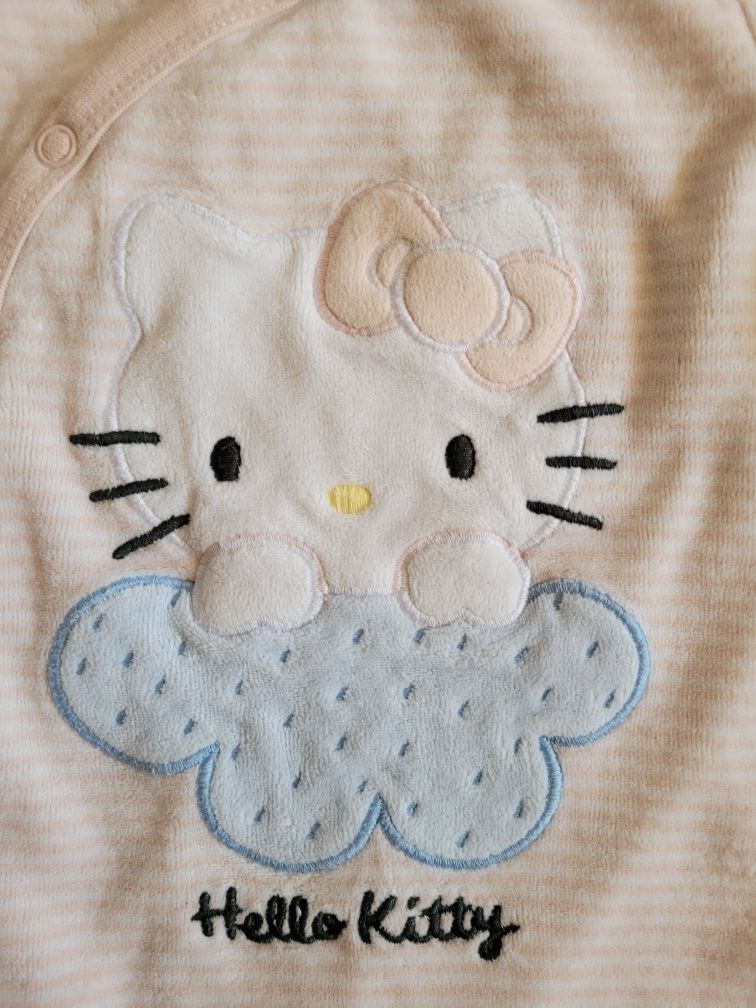 Welurowy pajacyk piżamka H&M Hello Kitty 74 JAK NOWY