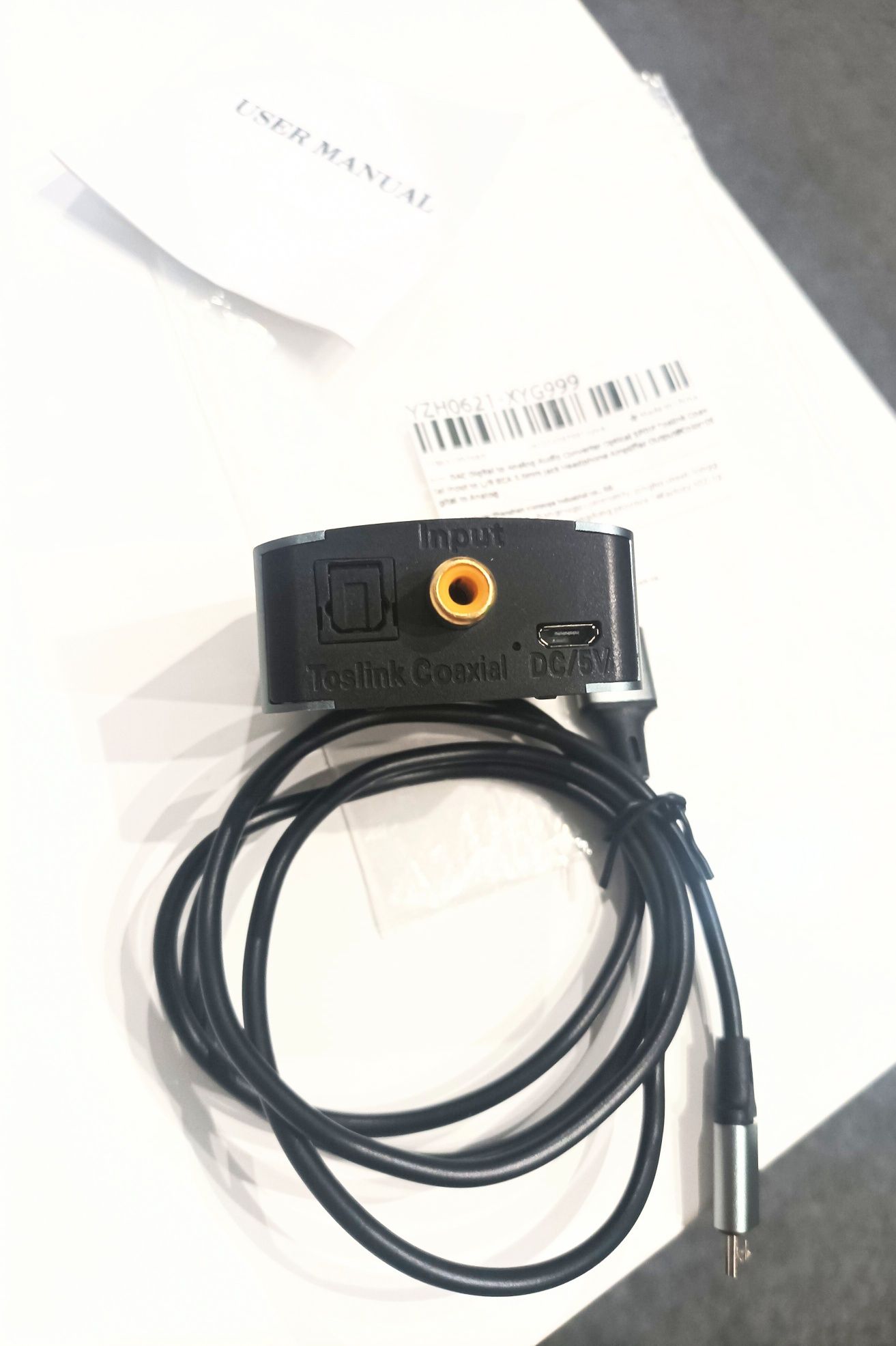 KONWENTER AUDIO DAC cyfrowy - analogowy. Optical to RCA chinch