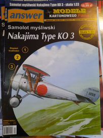 Na sprzedaż model kartonowy Answer samolot Nakajima Type KO 3