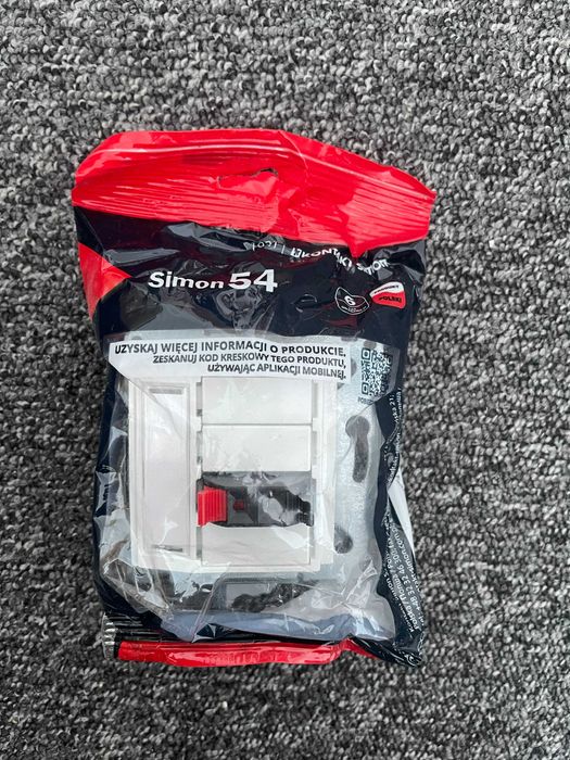 Gniazdo Głośnikowe 1-KROTNE BIAŁE SIMON 54 PREMIUM