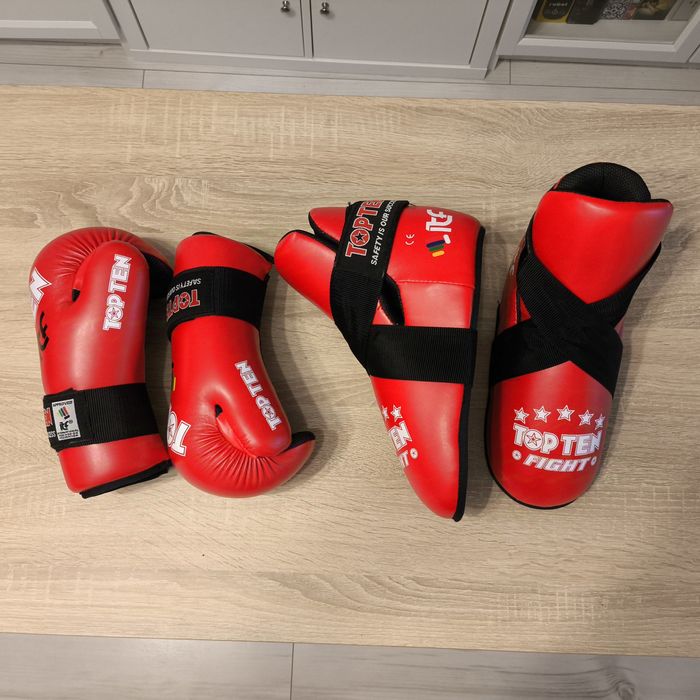 TOP TEN rękawice i ochraniacze na stopy taekwondo