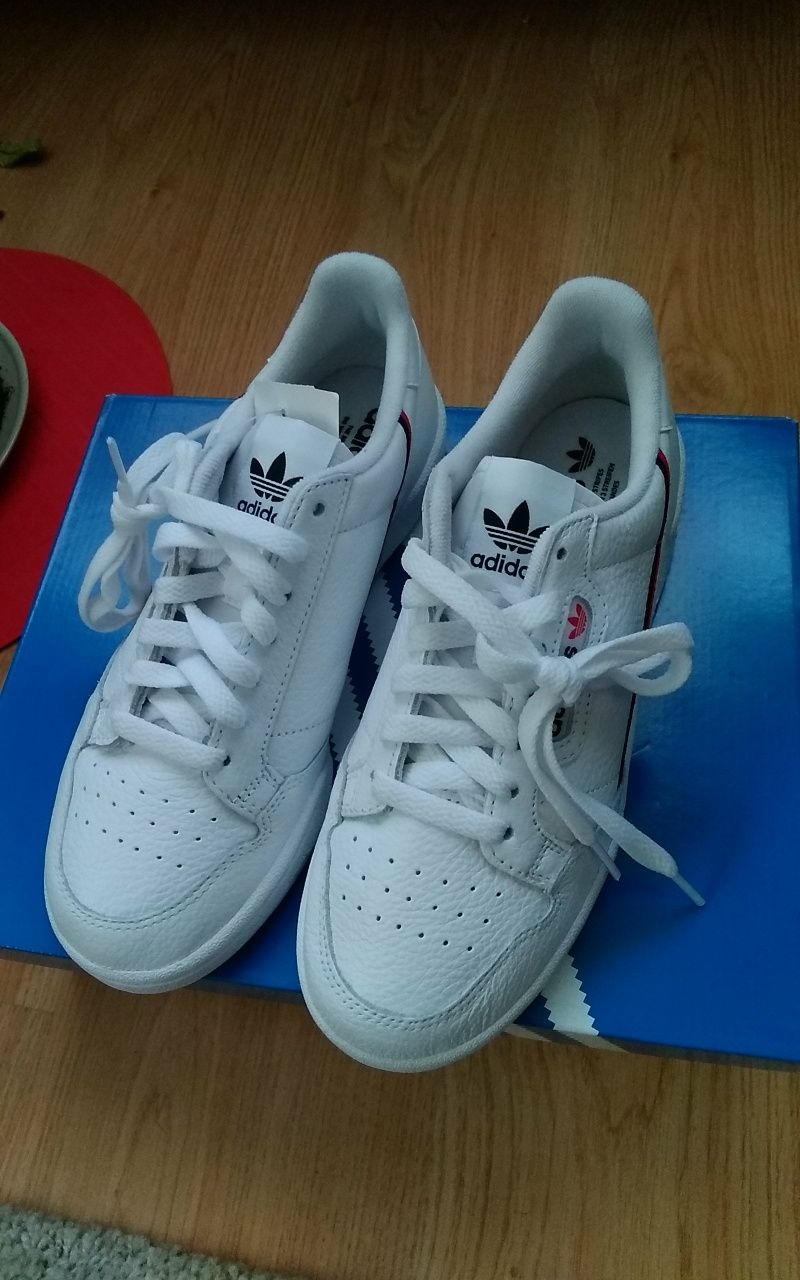 Nowe Buty Adidas Continental 80 G27706 r. 37 1/2 (23 cm) BIAŁE SKÓRA b