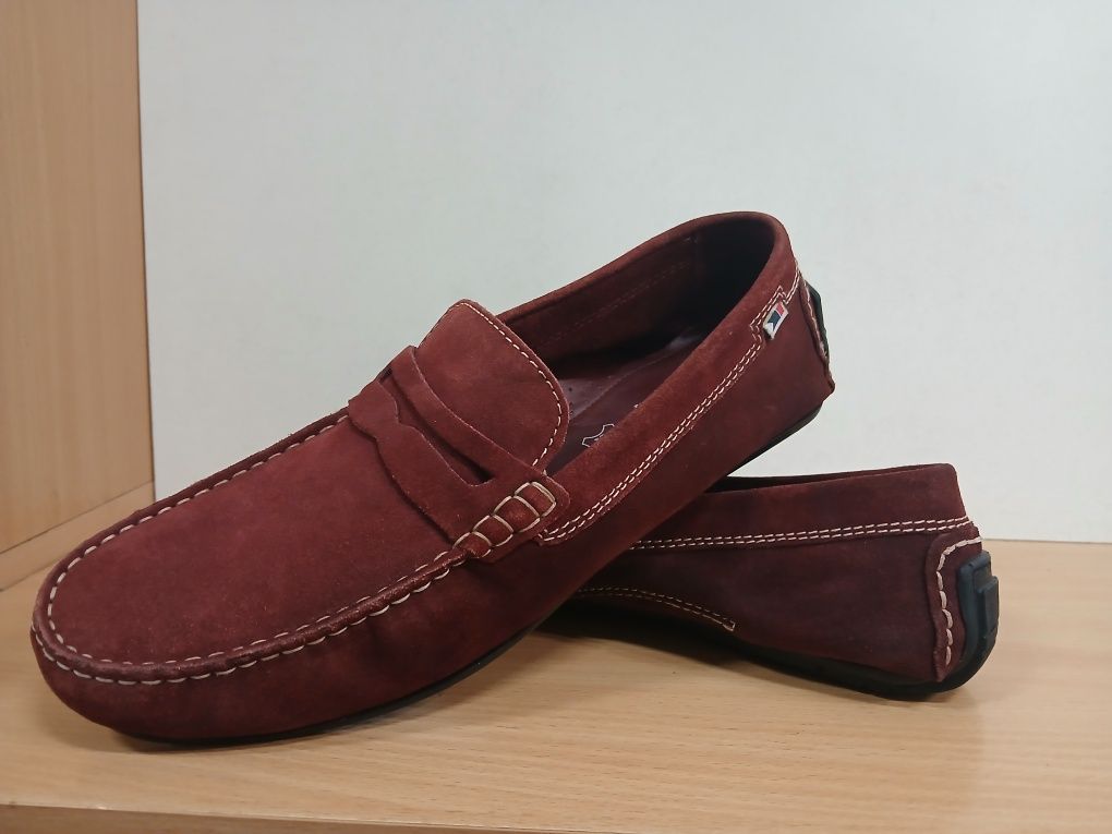 Мокасини  45-46 р/30 см Нові, стокові шкіряні(замш) Man by Gemo Оригін