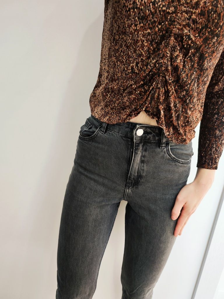 Spodnie jeansy wysoki stan H&M