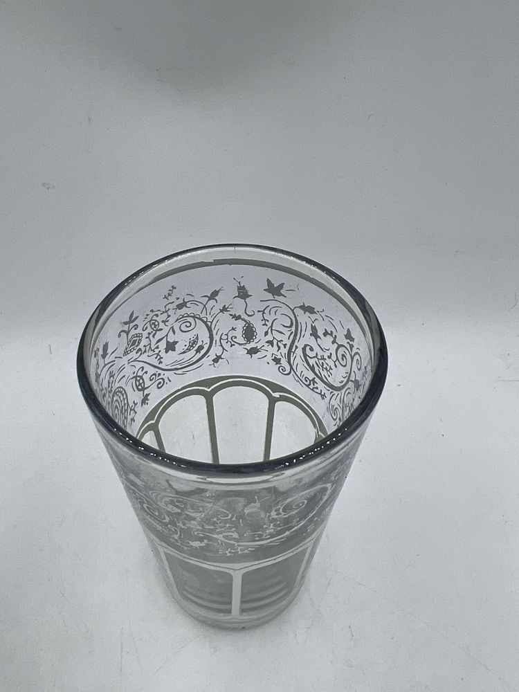 Zestaw szklanek PRL srebrne zdobienia B190236