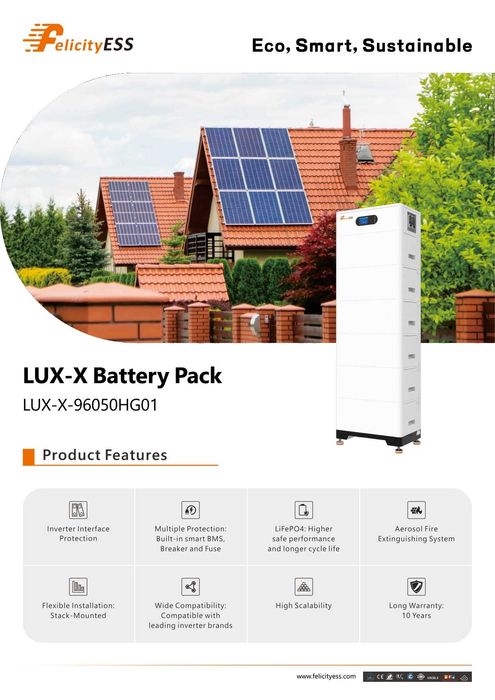 Magazyn energii 5,12KWh Wysokonapięciowy LiFePo4 HVC96050 Felicity ESS