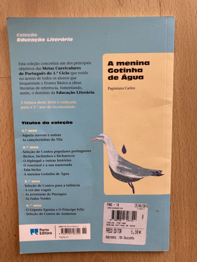 Livro “A menina gotinha de água”