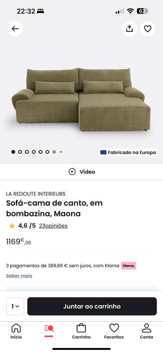 Sofá novo da La Redoute