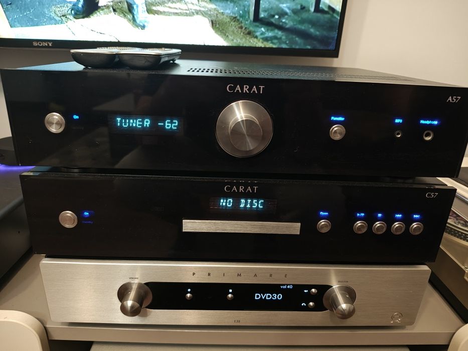 Carat zestaw stereo wzmacniacz  Carat A57 odtwarzacz CD Carat C57