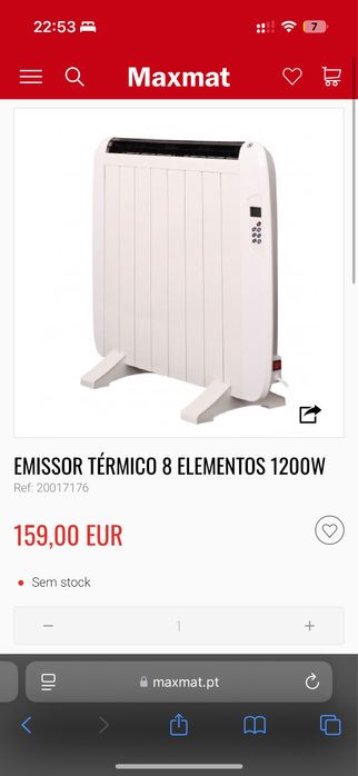 Aquecedor elétrico 8 elementos 1200w