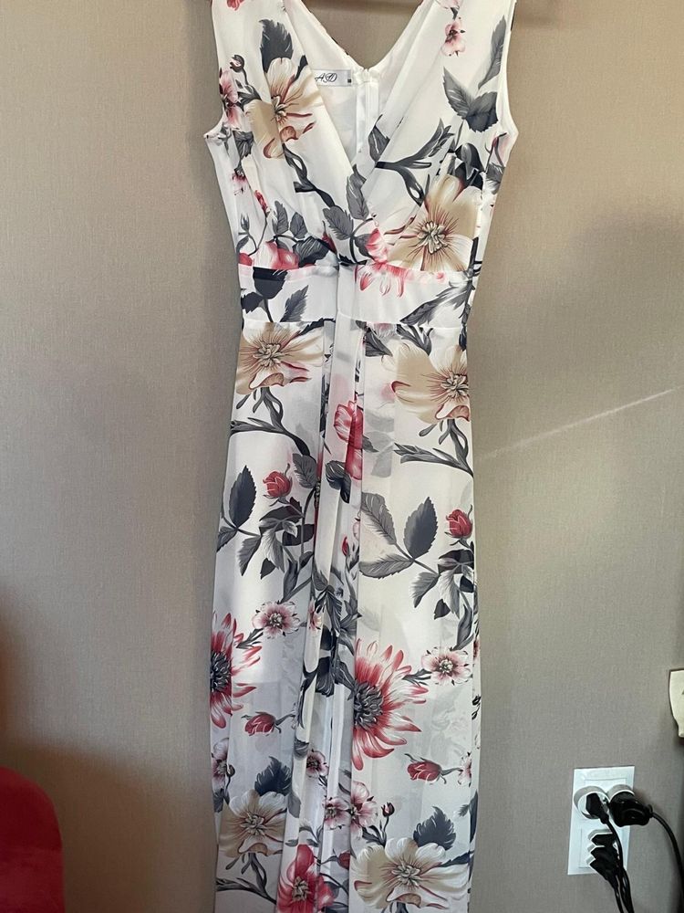 Dluga sukienka sukienka w kwiaty sukienka na wesele elegancka sukienka