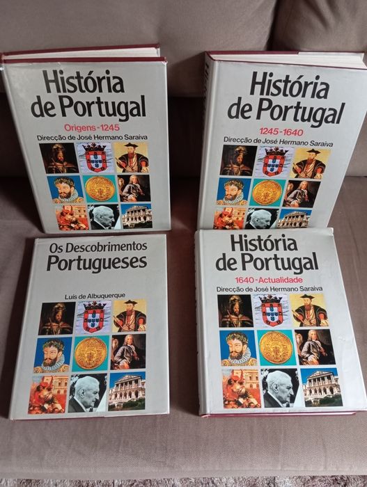 4 livros História de Portugal " direção José Hermano Saraiva"