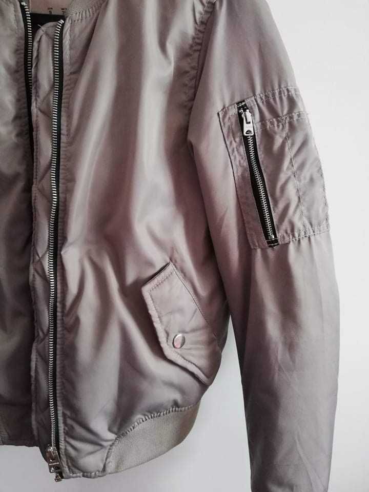 Szara bomberka kurtka top gun pull&bear rozmiar 34 must have