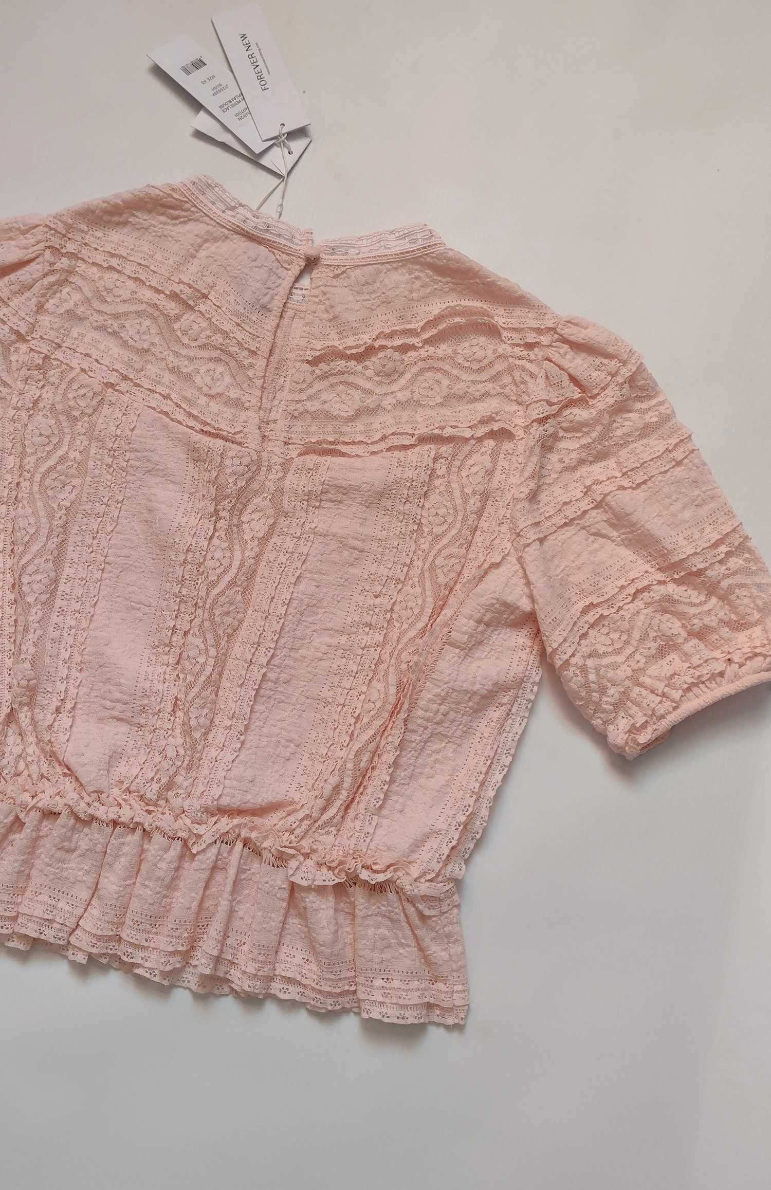 Ажурная нежная розовая блуза топ Forever New XS S