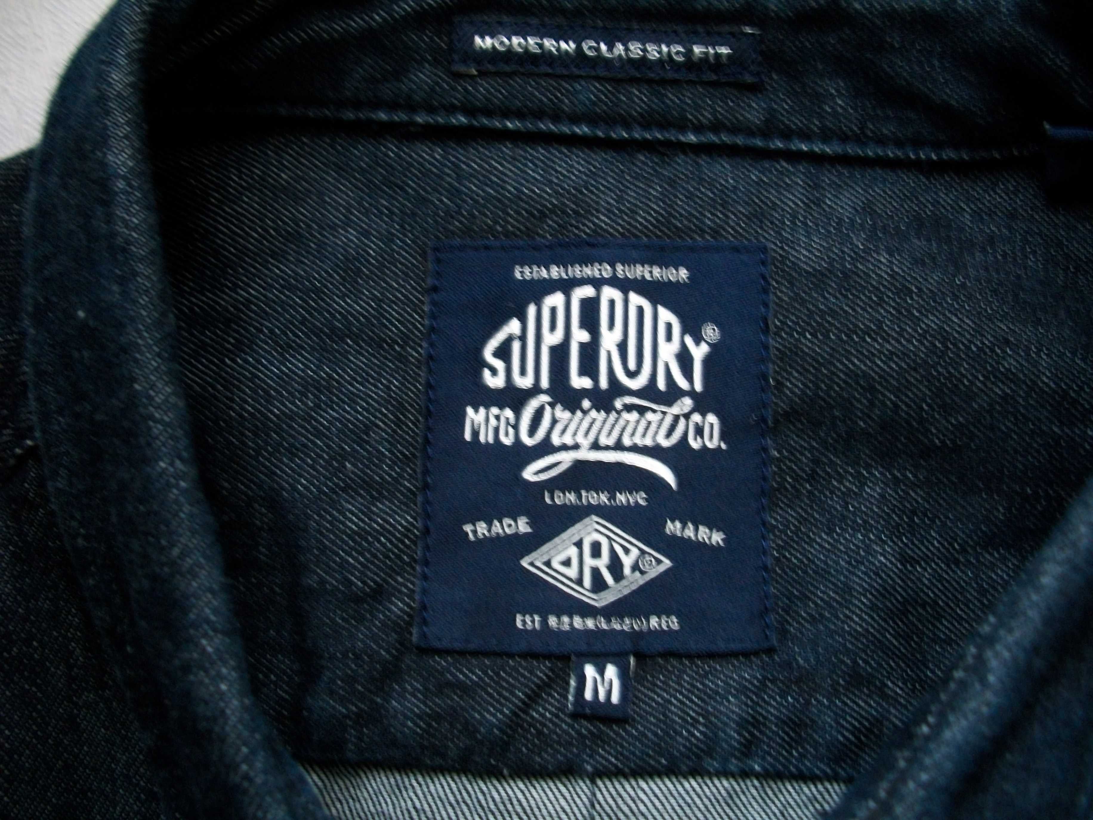 новая джинсовая рубашка Superdry плечи 48 см оригинал