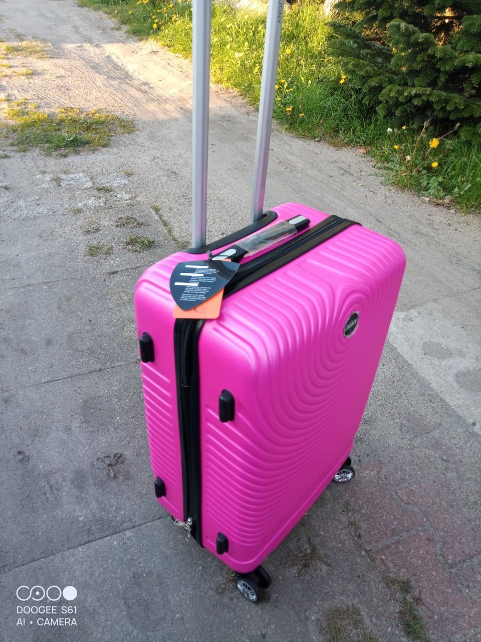 Nowa średnia walizka podróżna ABS na czterech kółkach 360 stopni