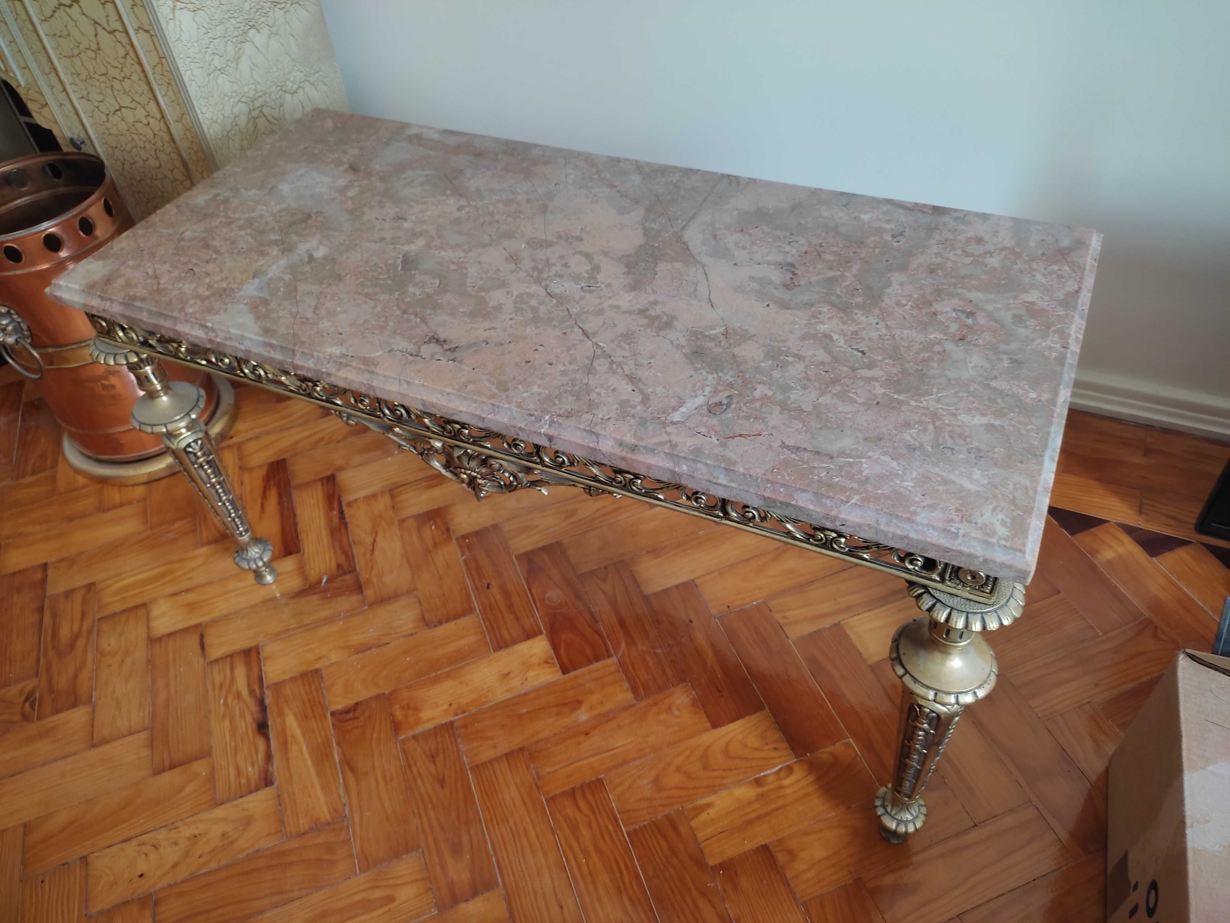 Mesa de centro de sala em mármore estilo antigo