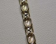 Złota bransoletka diamentowany bismark 18 cm.