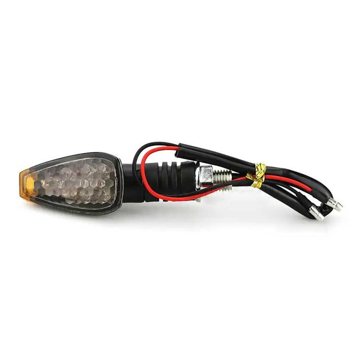 Par piscas LED curtos largos moto cafe racer