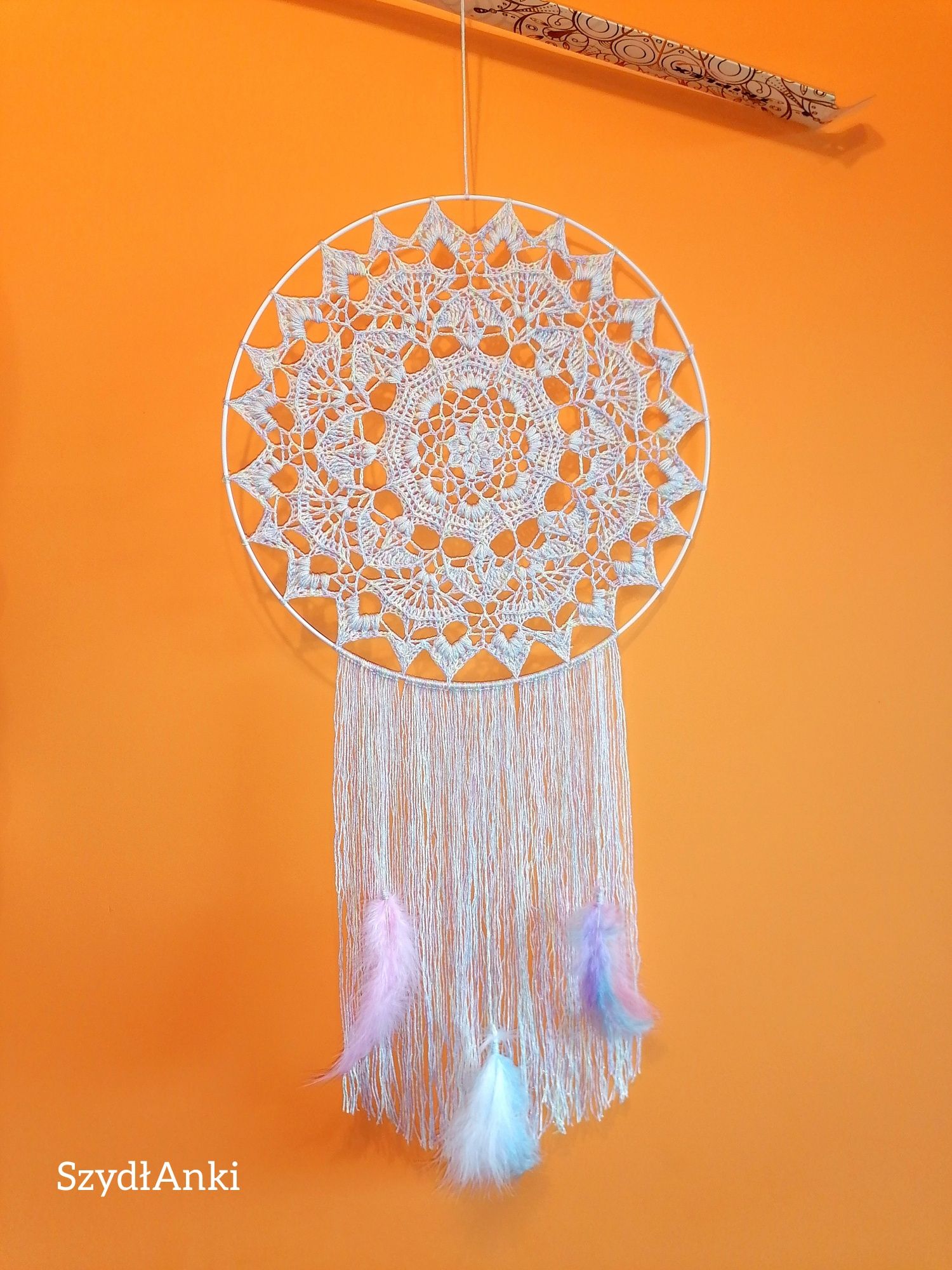 Mandala łapacz snów unicorn ombre handmade