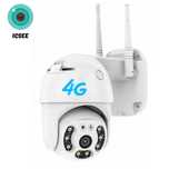 Уличная iCsee 4G WiFi камера видеонаблюдения на сим карте поворотная