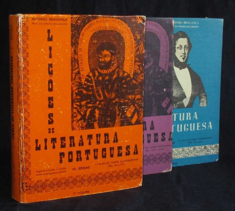 Livro Lições de Literatura Portuguesa António Bragança 3 Volumes