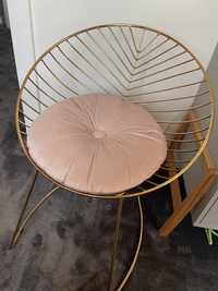 Krzesełko/fotel złote nowoczesne
